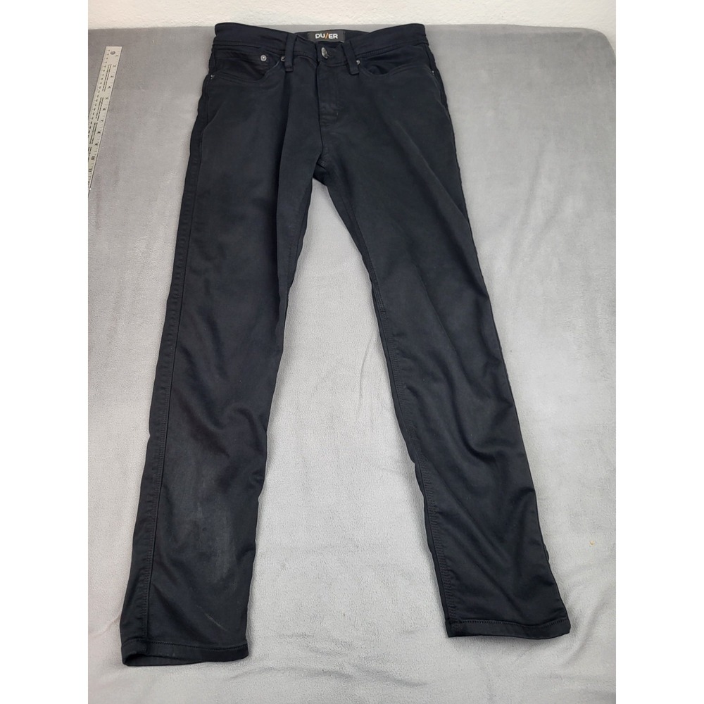 DU/ER N2X Slim Fit Pants Mens 32 30(30 27) Black Lightweight Stretch Performance